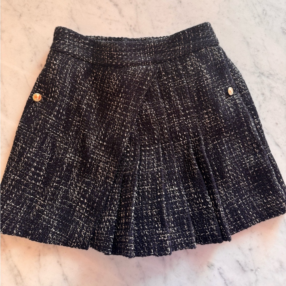 NEW Maje Tweed Skort in Navy Blue Size S